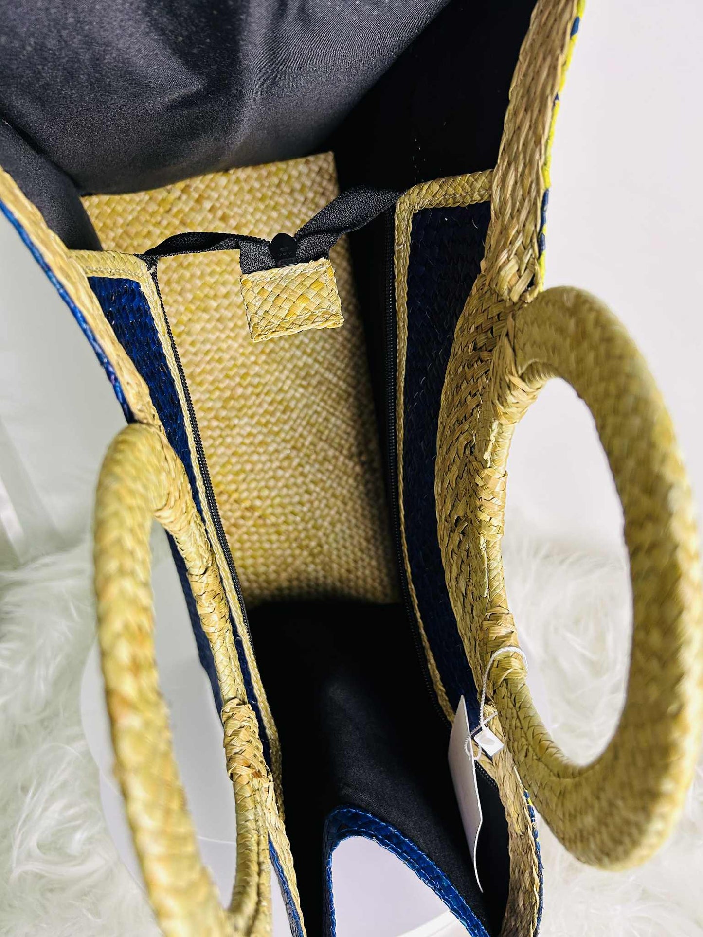 Medium Expandable Handwoven Banig Handbag with Round Handle