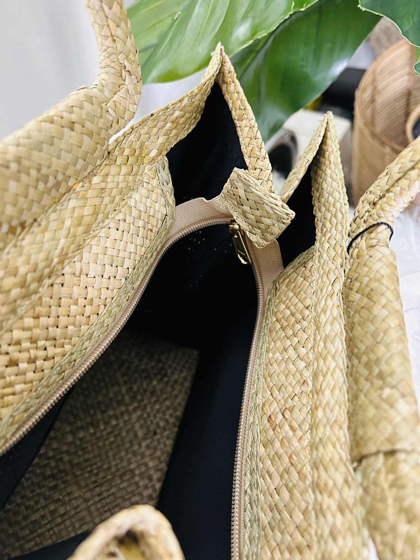 Handwoven Banig Face Tote Handbag with strap