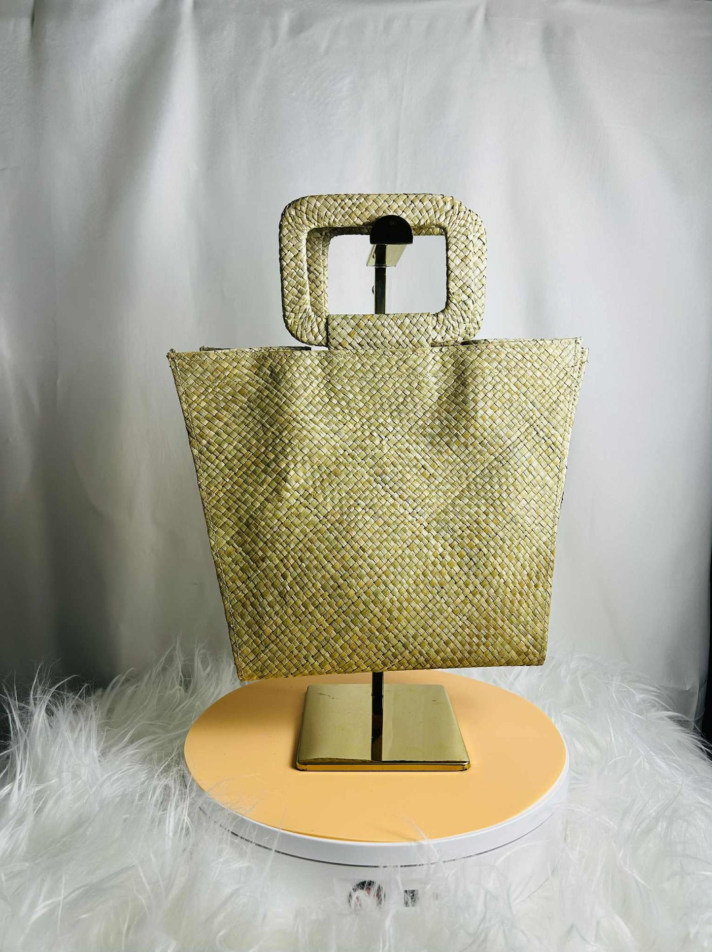 Handwoven Banig Face Tote Handbag with strap