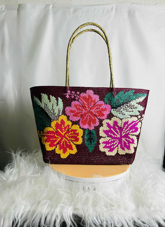 Medium Handwoven Banig Bag with Soft Handle