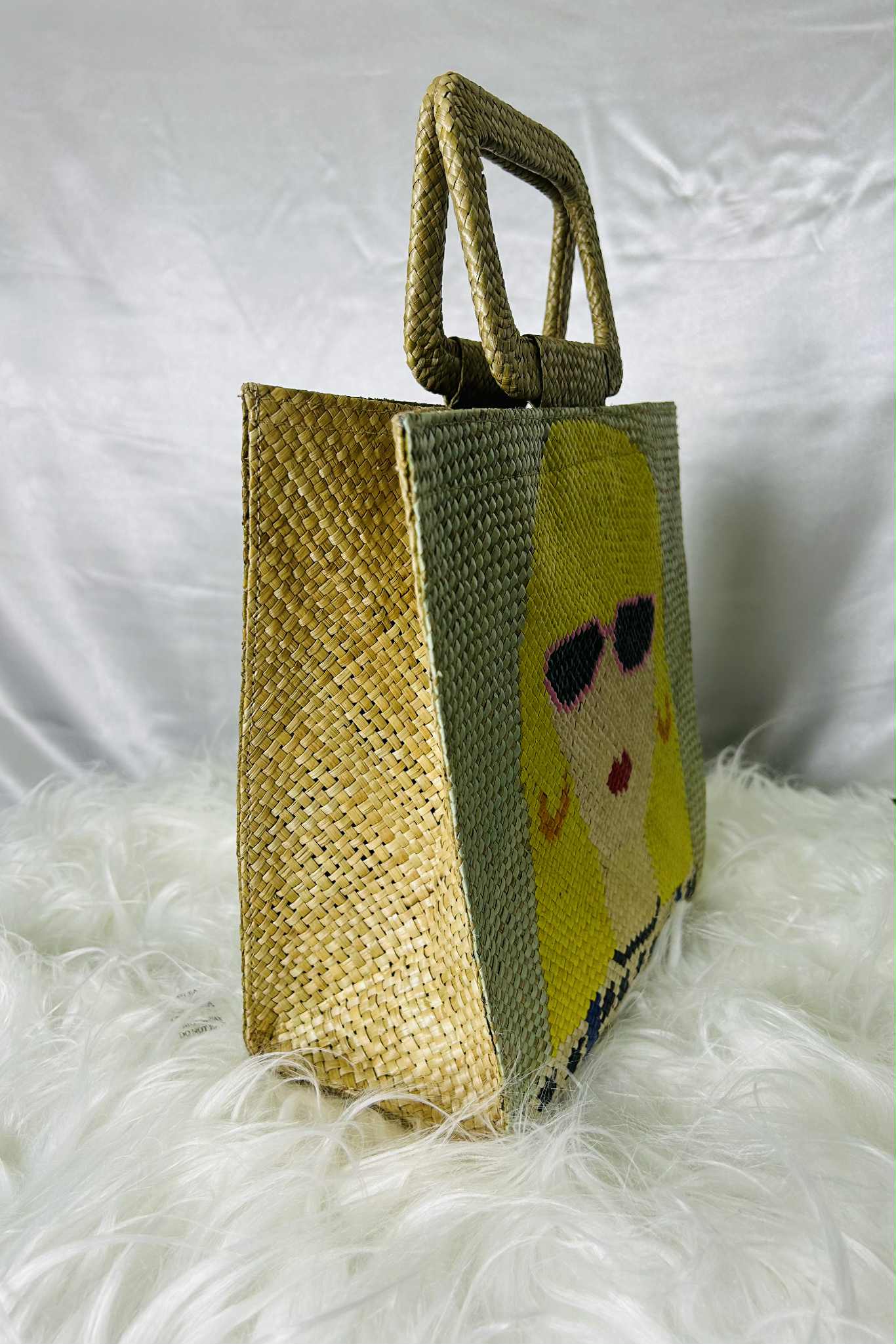 Handwoven Banig Face Tote Handbag with strap