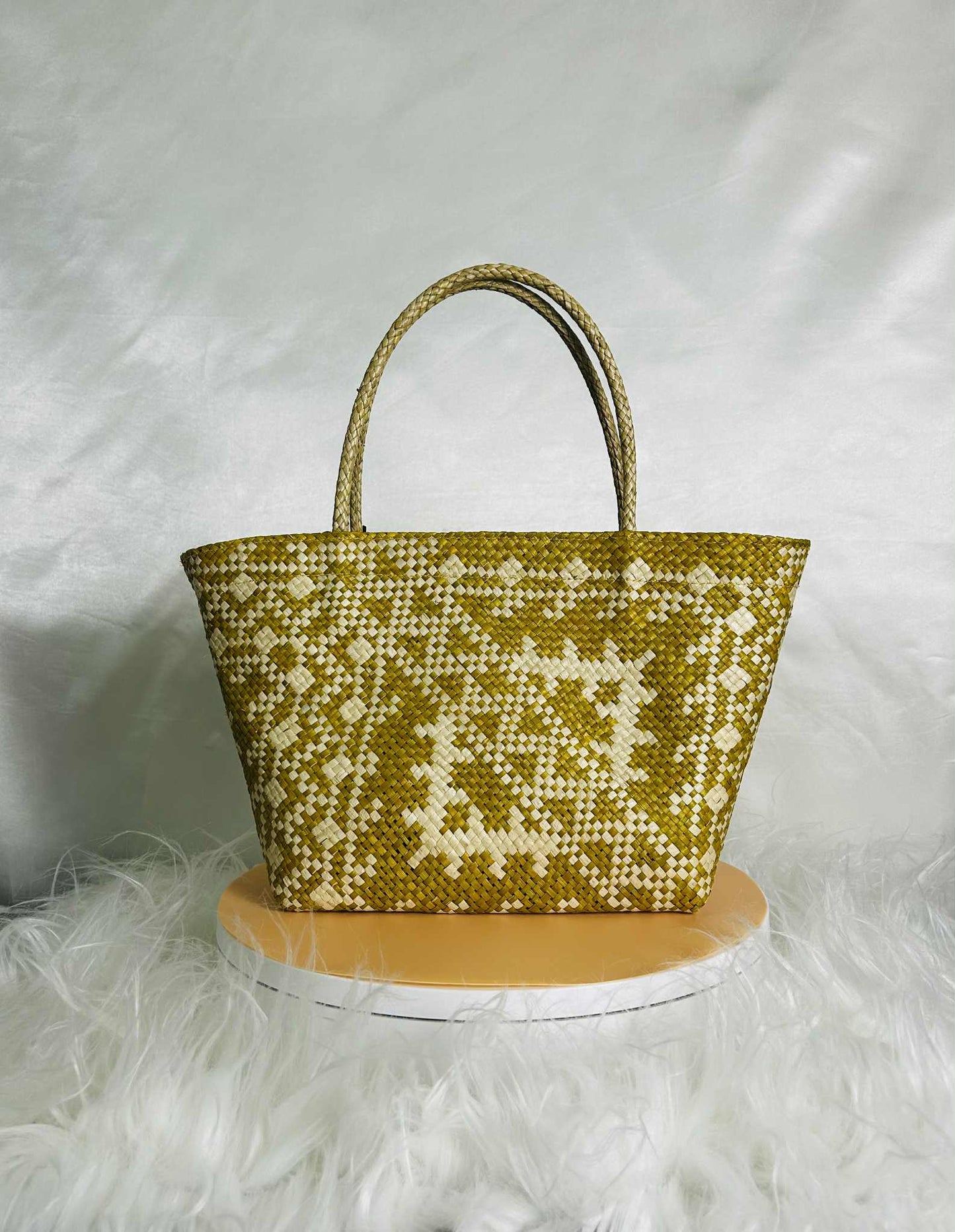 Small Handwoven Banig Bag with Soft Handle