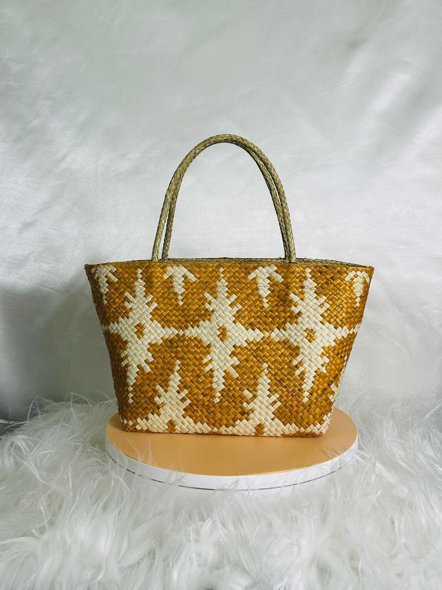 Small Handwoven Banig Bag with Soft Handle