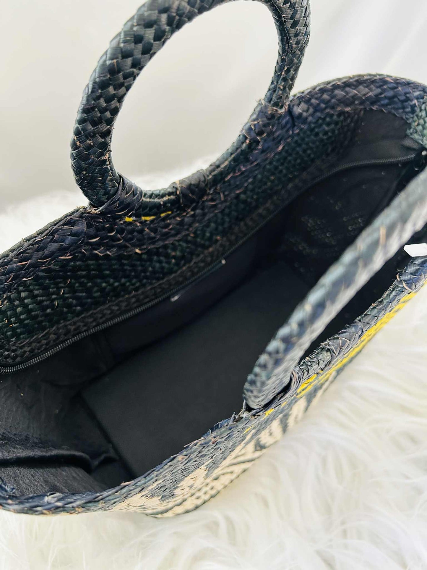 Small Handwoven Banig Handbag with Round Handle