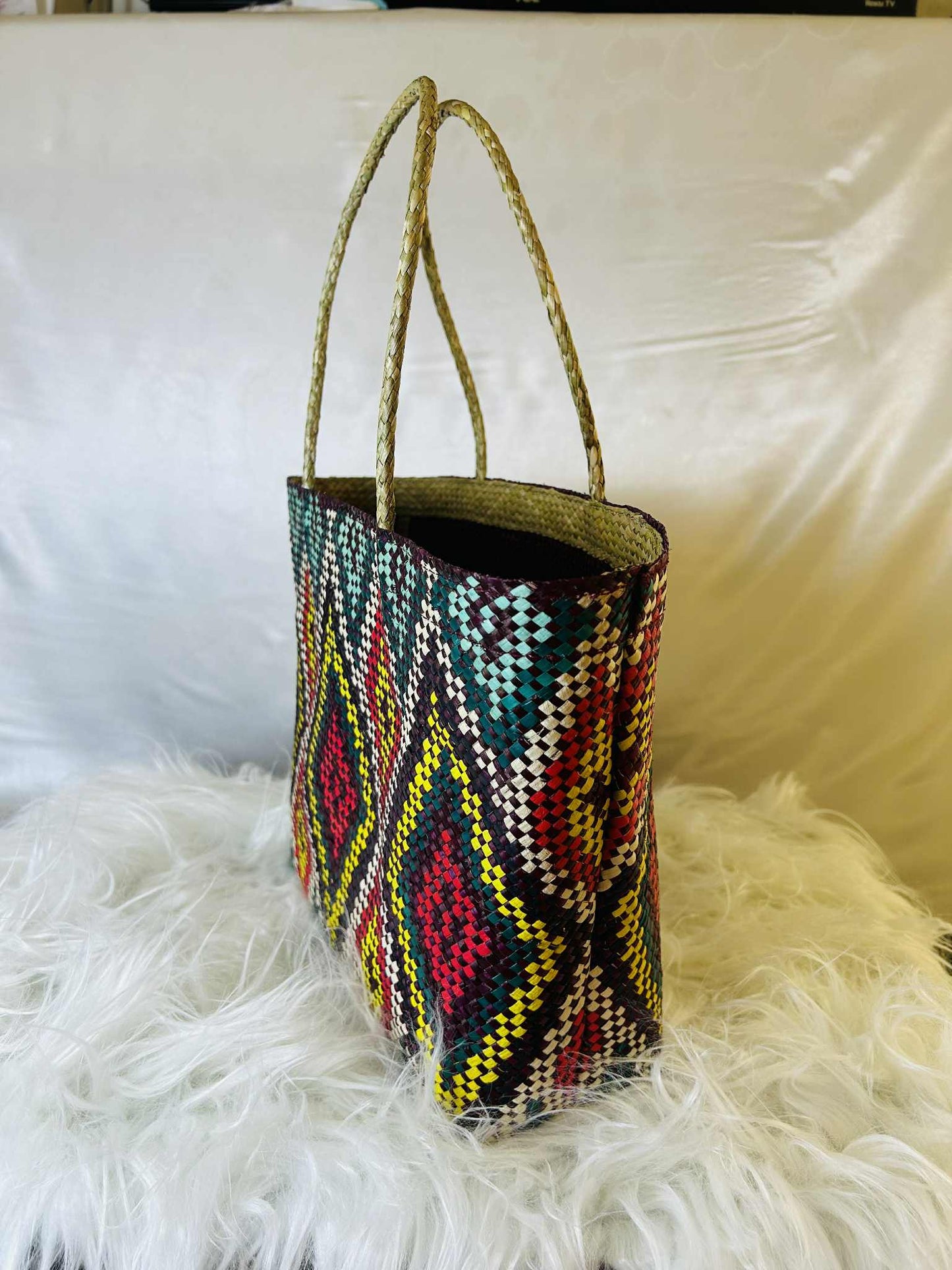 Medium Handwoven Banig Bag with Soft Handle