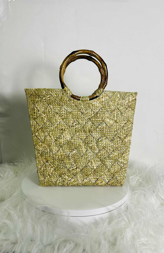 Linara Small Expandable Tote with Bamboo Handle