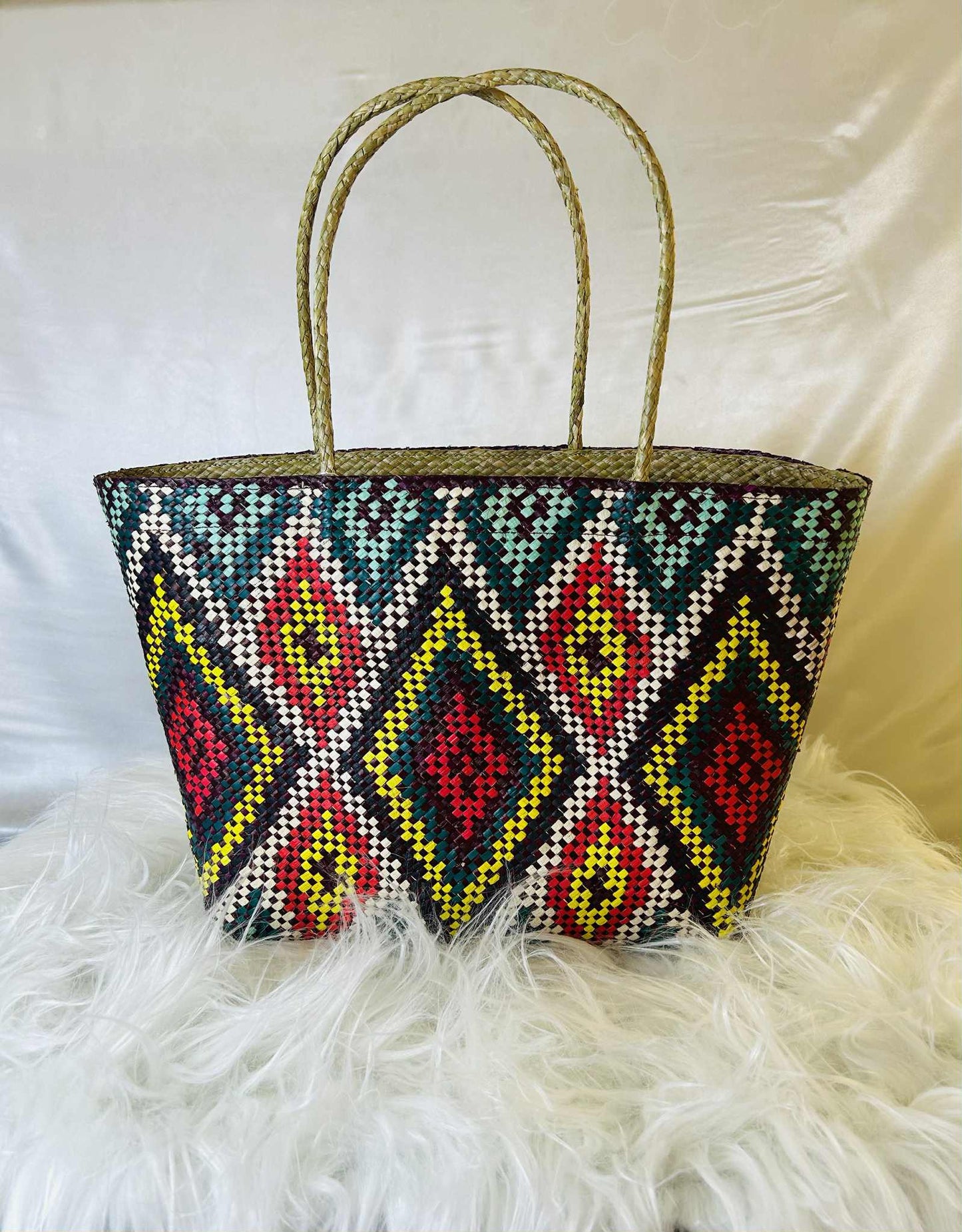 Medium Handwoven Banig Bag with Soft Handle
