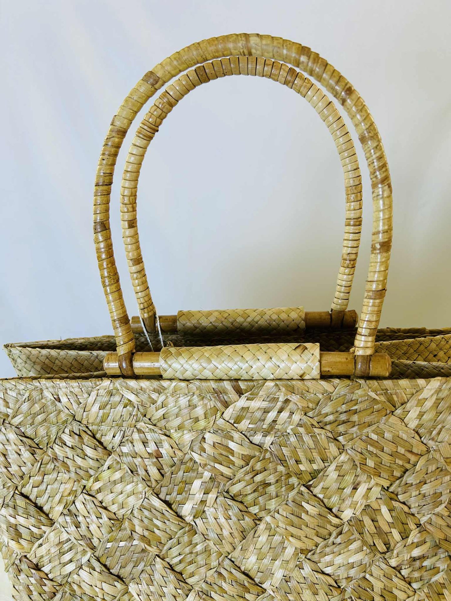 Linara Small Expandable Tote with Bamboo Handle