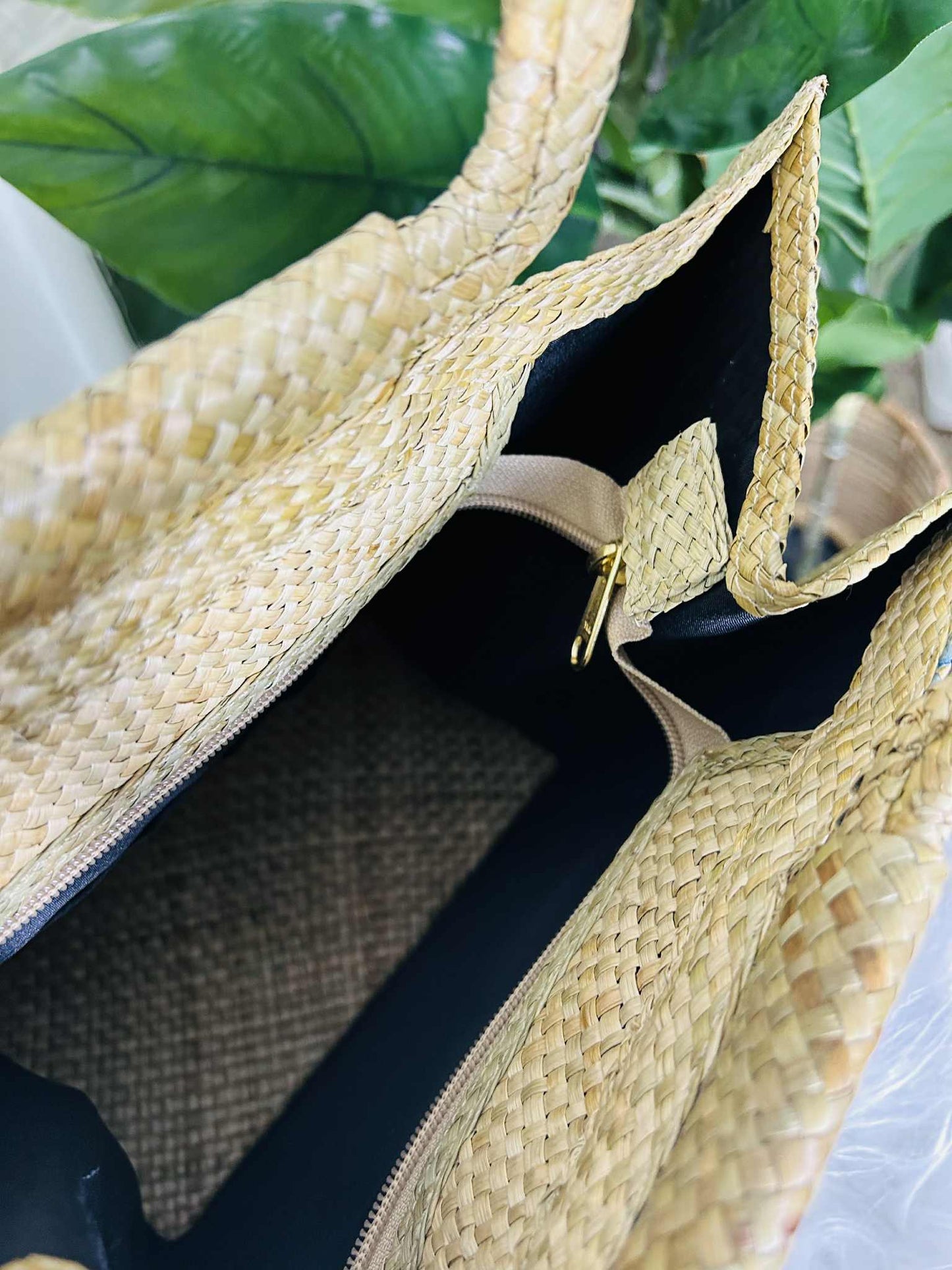 Handwoven Banig Face Tote Handbag with strap