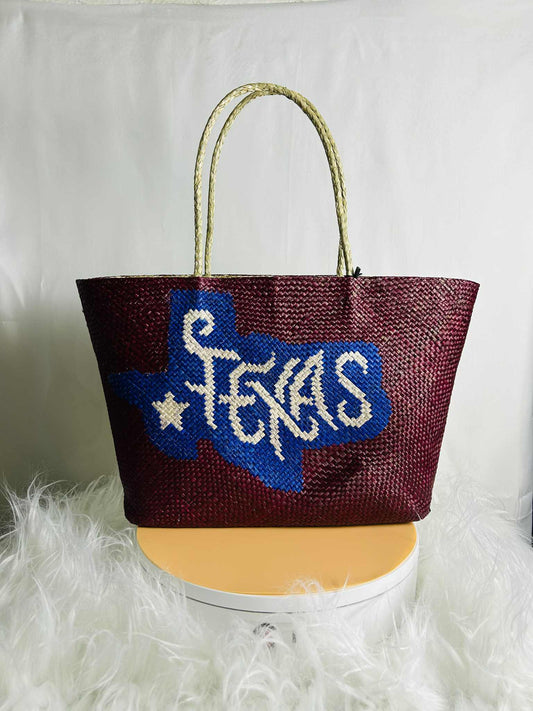 TEXAS Handwoven Banig Bag with Soft Handle