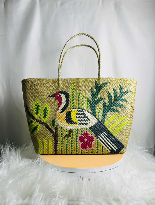 Medium Handwoven Banig Bag with Soft Handle