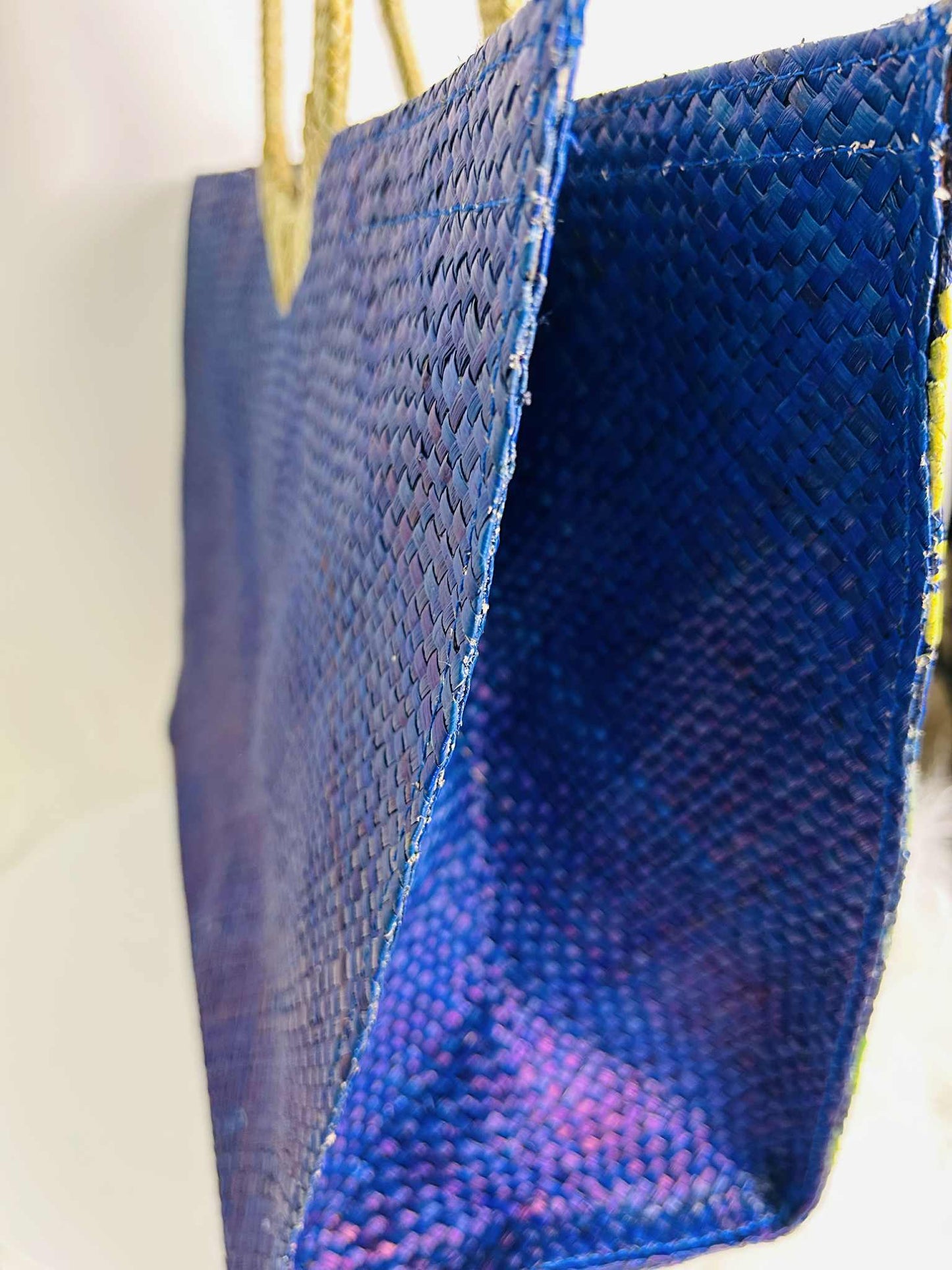 Medium Expandable Handwoven Banig Handbag with Round Handle