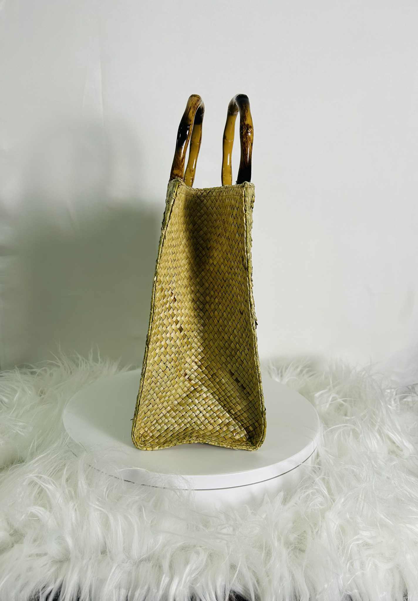 Linara Small Expandable Tote with Bamboo Handle