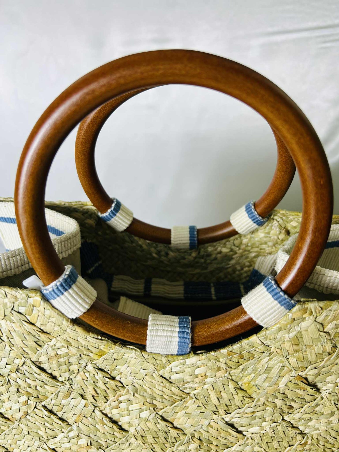 Larabel Small Tote with Wooden Handle and Detachable Strap