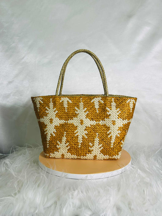 Small Handwoven Banig Bag with Soft Handle