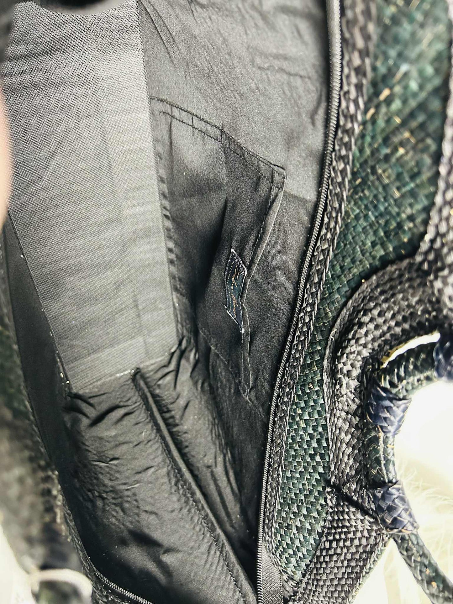 Medium Handwoven Banig Handbag with Round Handle