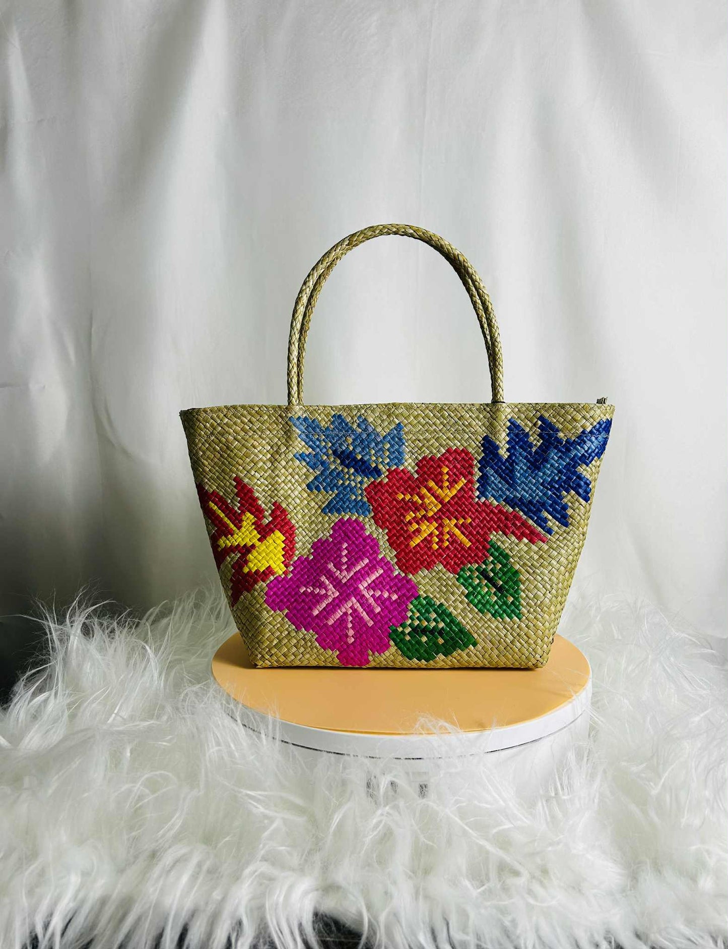 Small Handwoven Banig Bag with Soft Handle