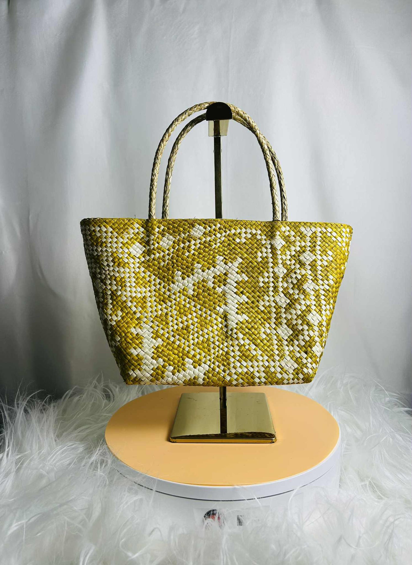 Small Handwoven Banig Bag with Soft Handle