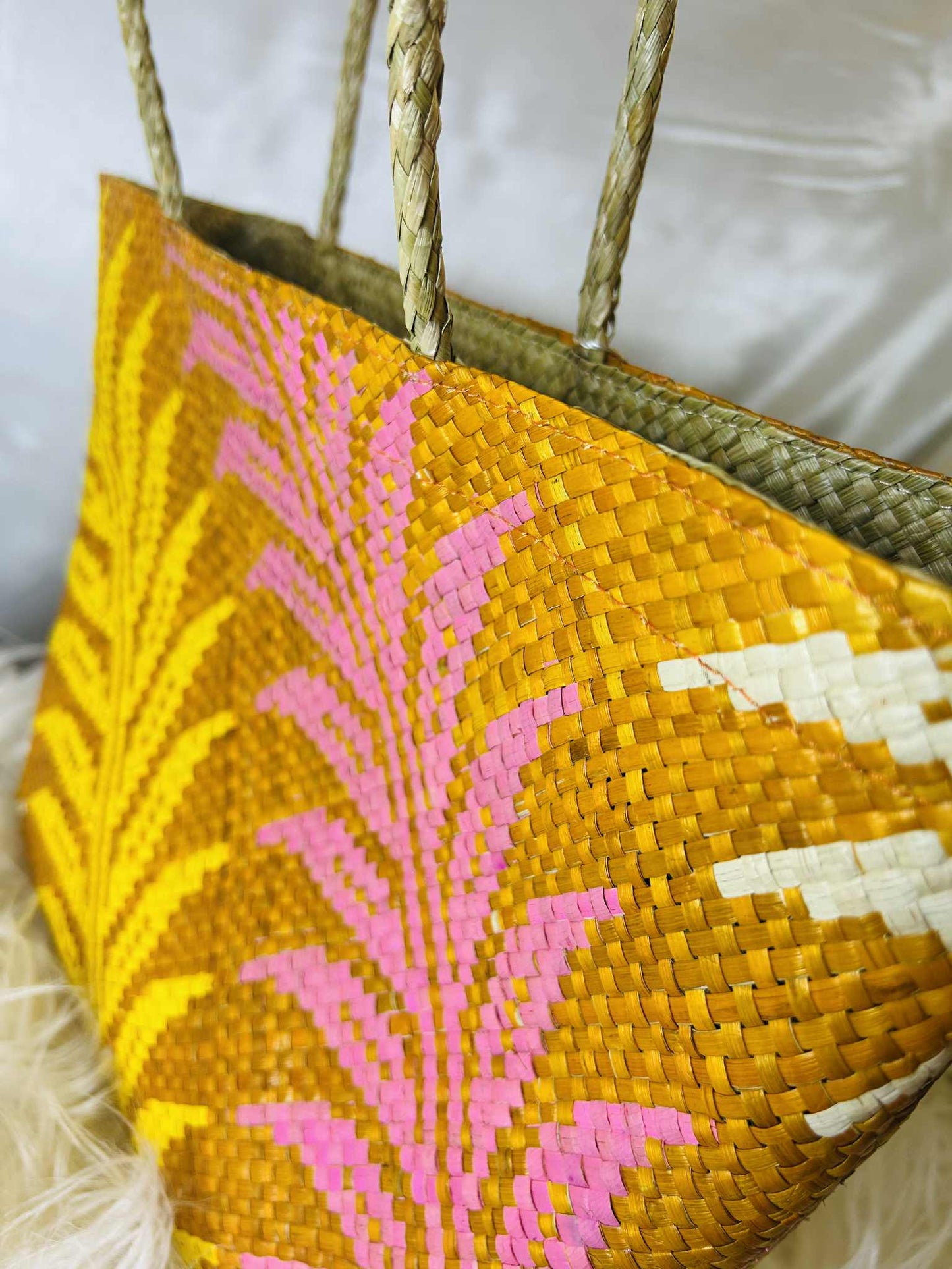 Medium Handwoven Banig Bag with Soft Handle