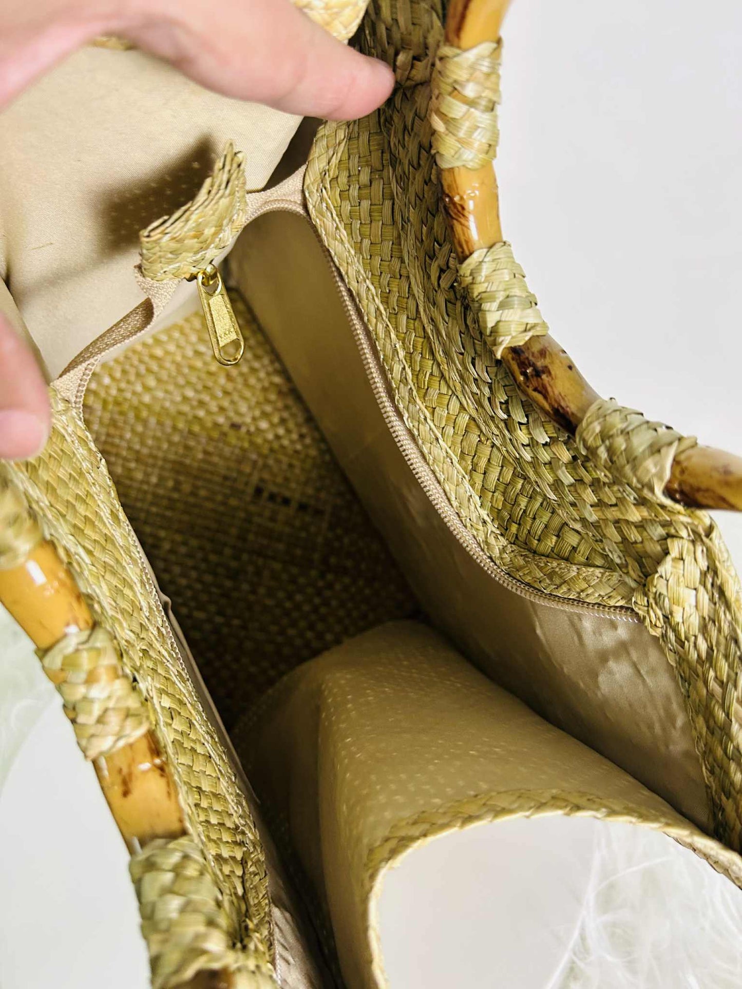 Linara Small Expandable Tote with Bamboo Handle