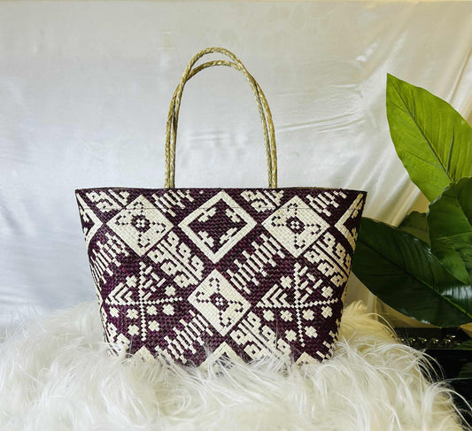 Medium Handwoven Banig Bag with Soft Handle
