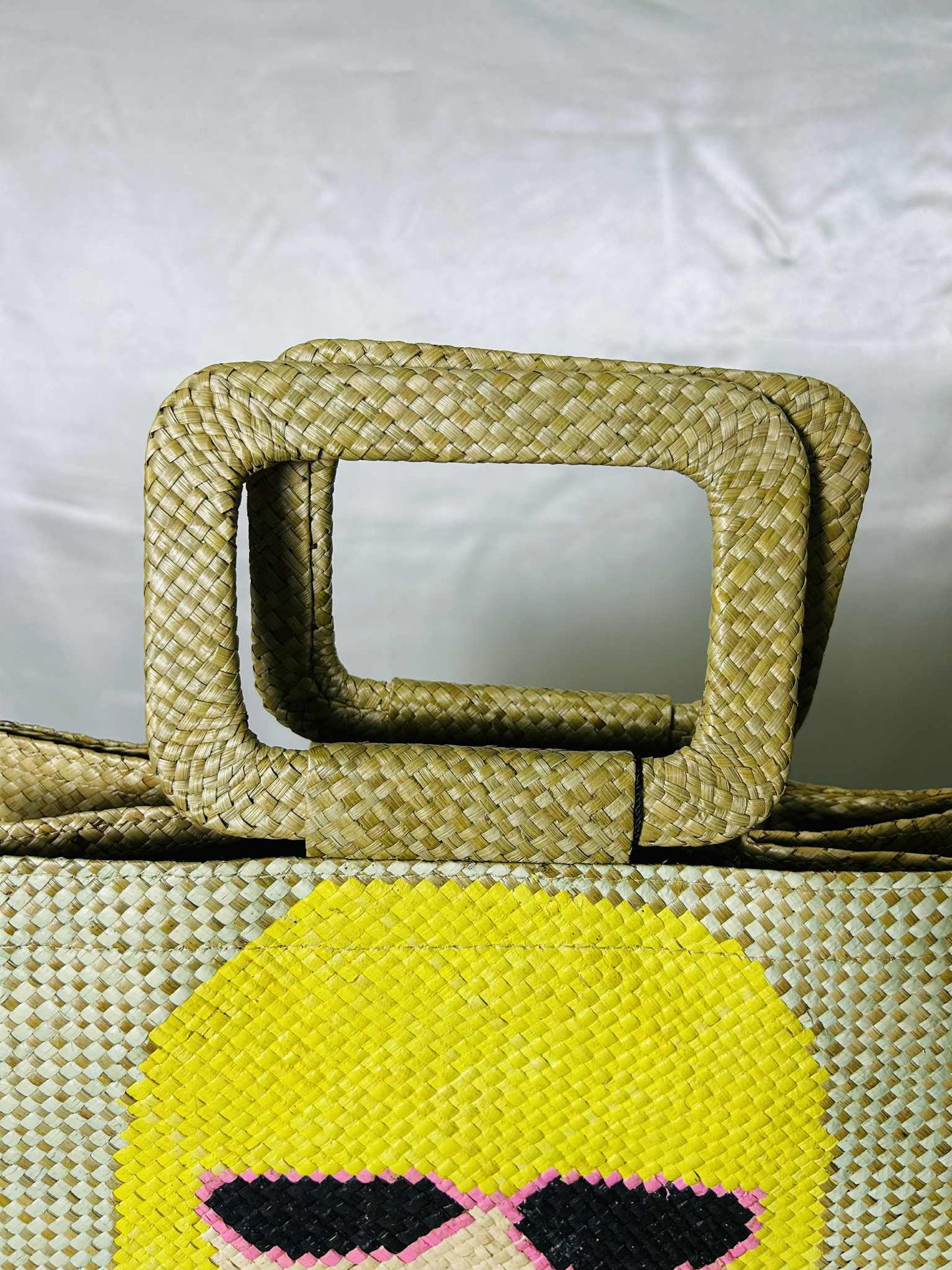 Handwoven Banig Face Tote Handbag with strap