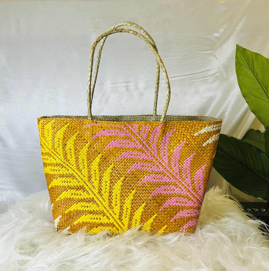 Medium Handwoven Banig Bag with Soft Handle